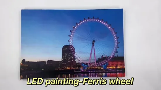 Venta al por mayor Navidad LED ilumina arte de pared con impresiones en lienzo personalizables