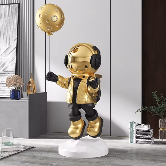 Modern Astronaut Statue Luxury Home Decor Life Size Fiberglass Astronaut Statue for Sale